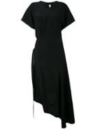 Marni - Draped Midi Dress - Women - Silk/cotton/acetate - 44, Black, Silk/cotton/acetate