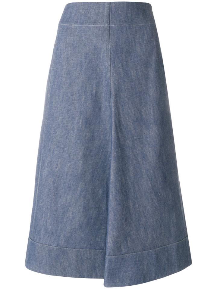 Lemaire Flared Midi Skirt - Blue