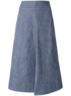 Lemaire Flared Midi Skirt - Blue