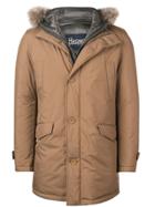 Herno Layered Hooded Coat - Brown