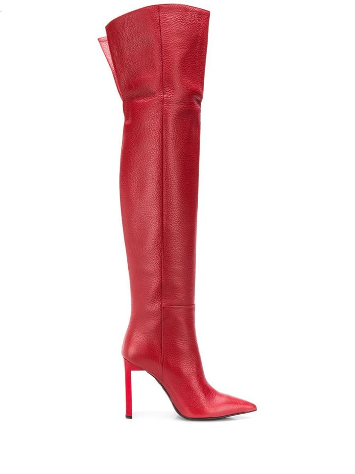 Just Cavalli 100mm Thigh High Boots - Red