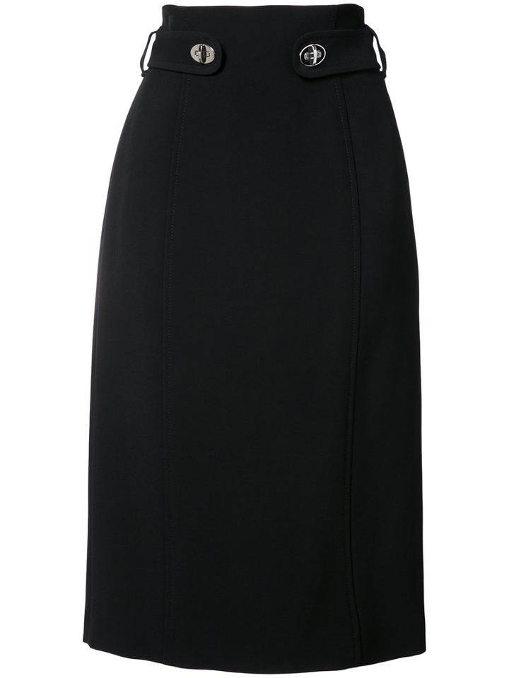 Proenza Schouler High Waist Pencil Skirt, Women's, Size: 0, Black, Silk/acetate/viscose