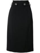 Proenza Schouler High Waist Pencil Skirt, Women's, Size: 0, Black, Silk/acetate/viscose