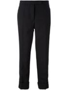 Thom Browne Tuxedo Trouser With Grosgrain Tipping In Black Wool Fresco