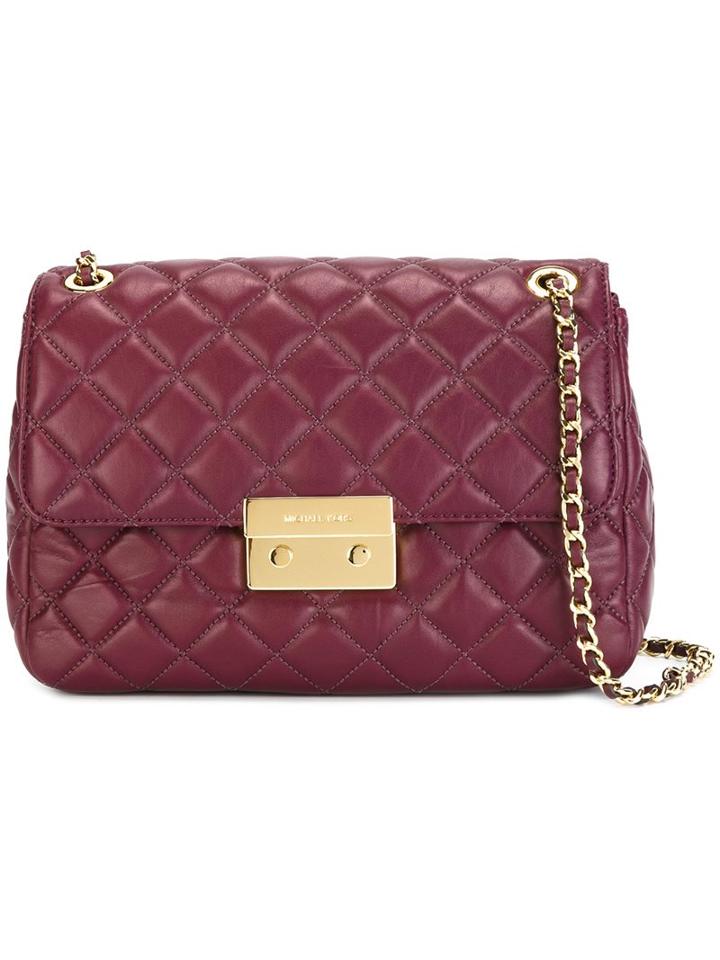 Michael Michael Kors Medium Quilted Shoulder Bag, Women's, Pink/purple