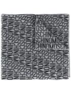 Moschino Logo Scarf, Men's, Grey, Wool