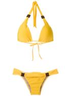 Adriana Degreas Appliqué Triangle Bikini Set - Yellow