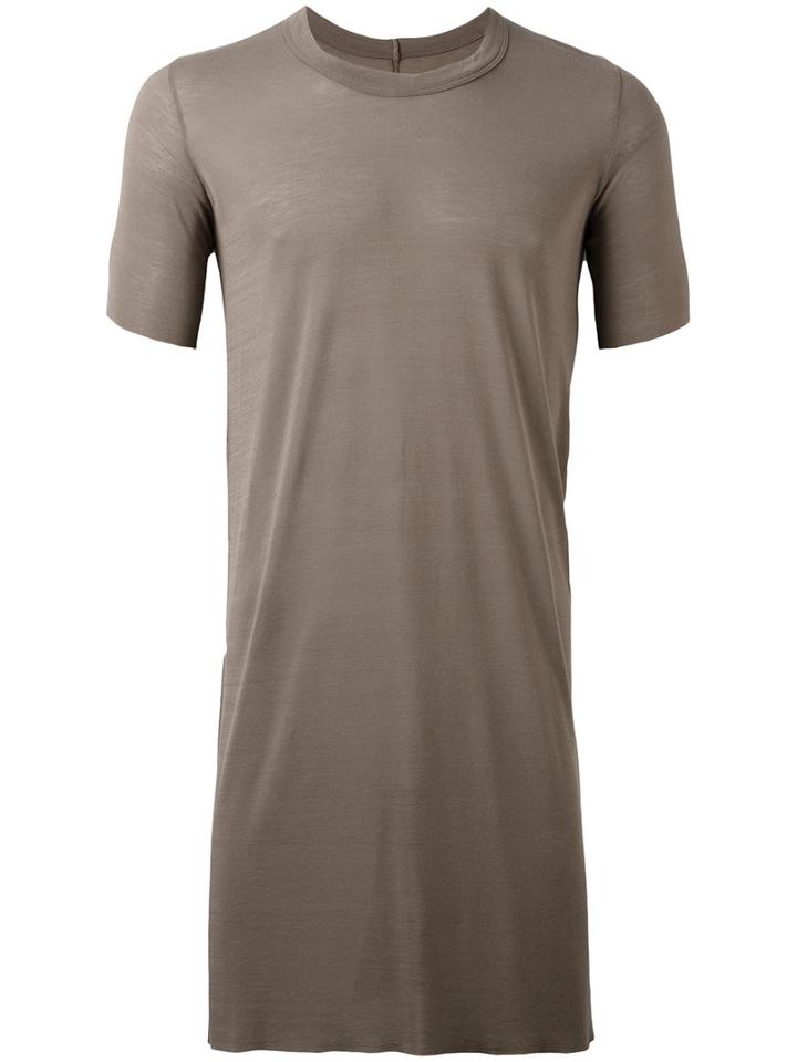 Rick Owens Long Length T-shirt, Men's, Size: Medium, Green, Silk/viscose