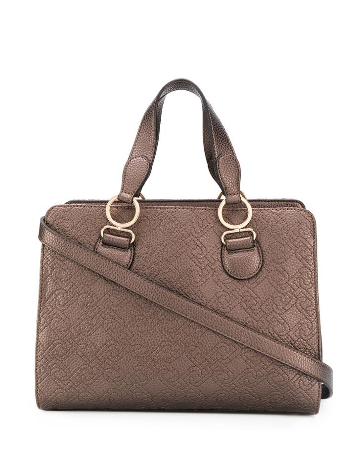 Liu Jo Stitched Logo Tote - Brown