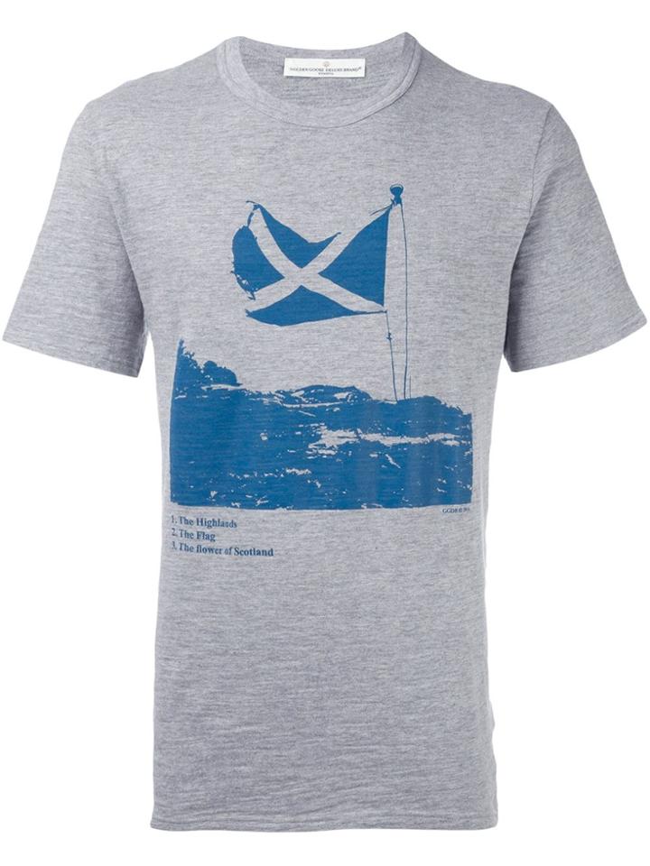 Golden Goose Deluxe Brand Scottish Flag Print T-shirt - Grey