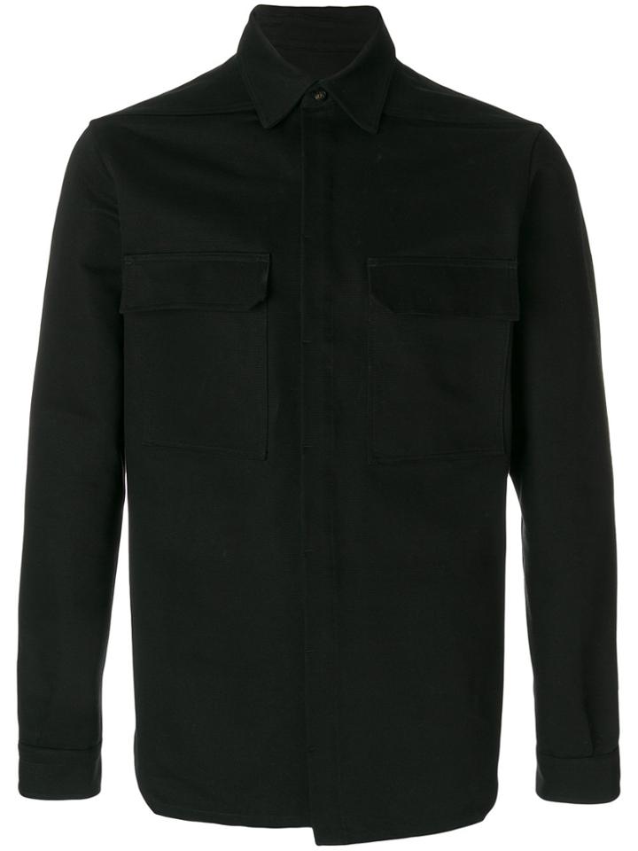 Rick Owens Patch Pocket Over Shirt - Black
