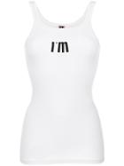 I'm Isola Marras Ribbed Knit Slim Fit Vest Top - White