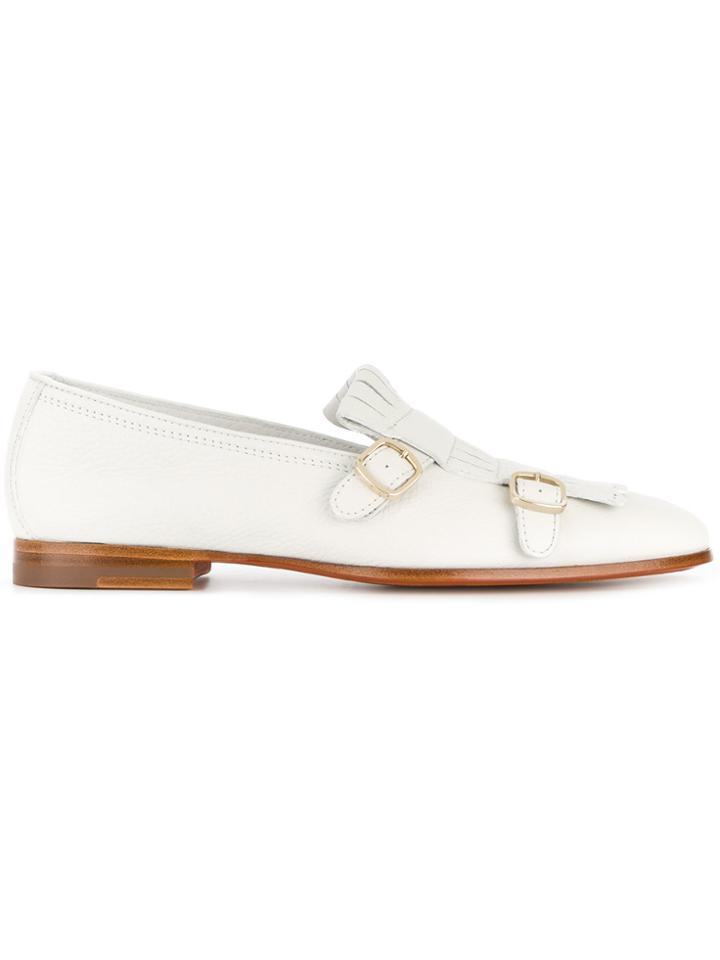 Santoni Fringed Loafers - White
