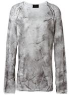 Lost & Found Ria Dunn Distressed Jumper, Men's, Size: Large, Grey, Cotton
