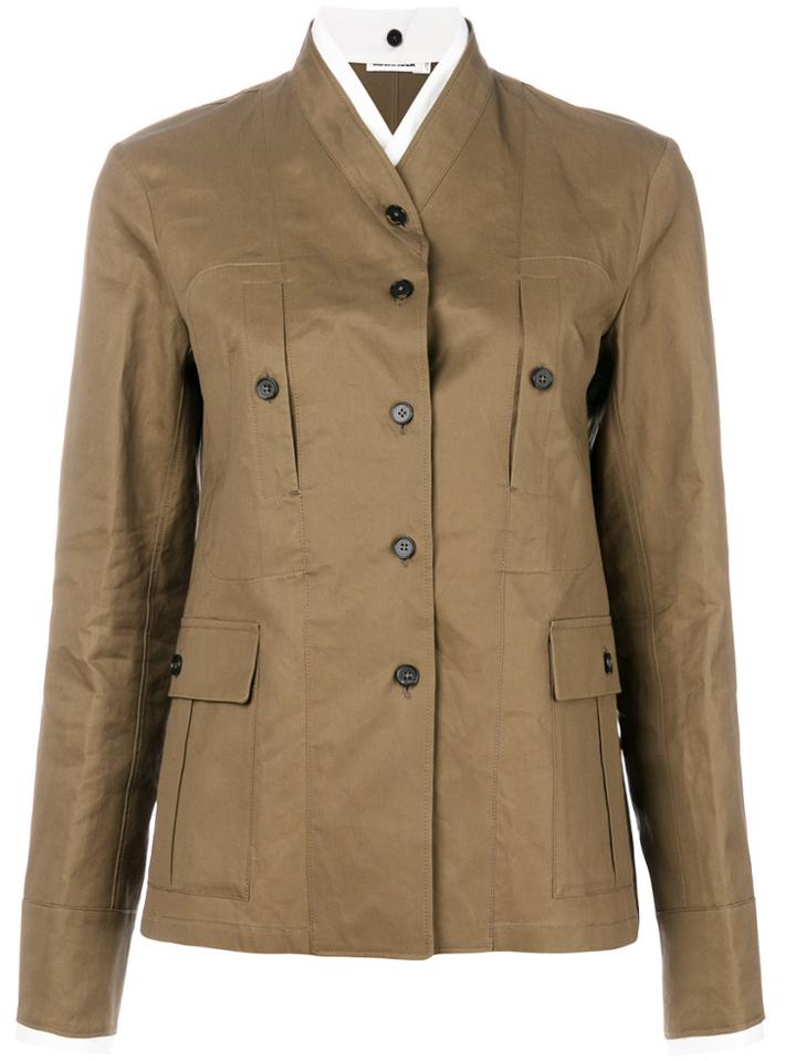 Jil Sander Fitted Button Up Jacket - Green