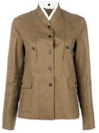 Jil Sander Fitted Button Up Jacket - Green