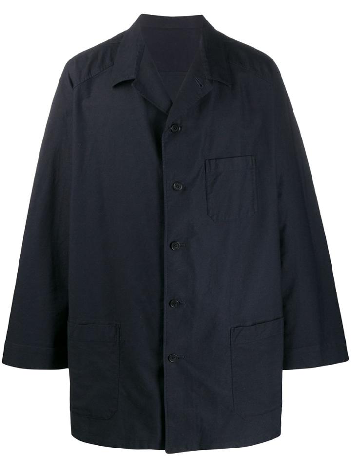 Yohji Yamamoto Waterproof Coat - Blue