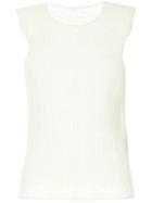 Pleats Please By Issey Miyake Clover Lace Tank Top - White