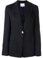 3.1 Phillip Lim Single Button Blazer, Women's, Size: 6, Blue, Spandex/elastane/viscose/wool