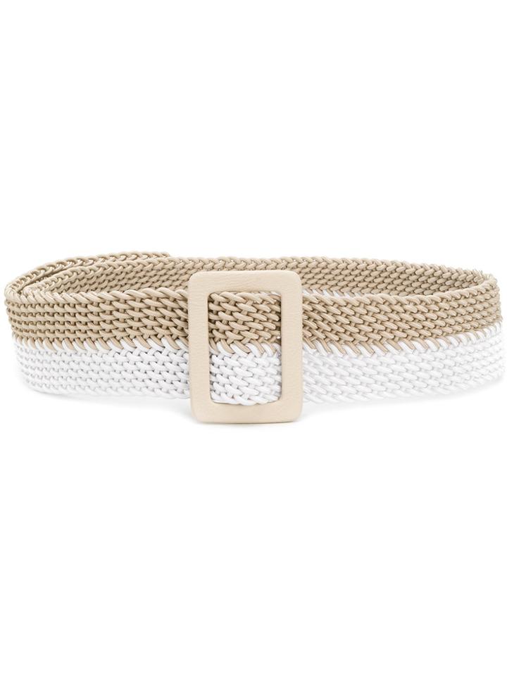 Ermanno Scervino Woven Bicolour Belt - Nude & Neutrals