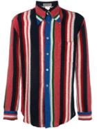 Yohji Yamamoto Vintage Striped Flannel Button Down Shirt, Men's, Size: Medium