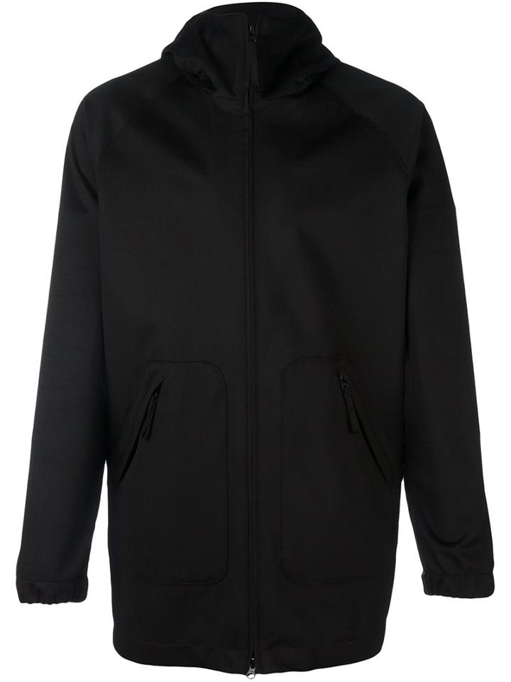 Aspesi Zip Up Hoodie, Men's, Size: Small, Black, Polyurethane/wool
