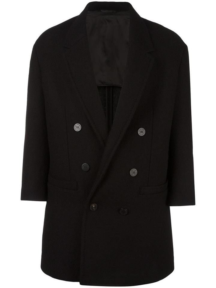 Neil Barrett Oversize Double-breasted Coat - Black
