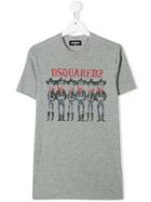 Dsquared2 Kids Teen Cowboy Print T-shirt - Grey
