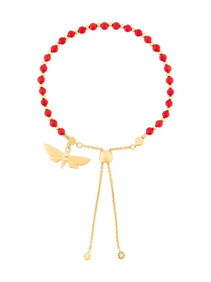 Astley Clarke Sea Bamboo Moth Kula Bracelet - Red