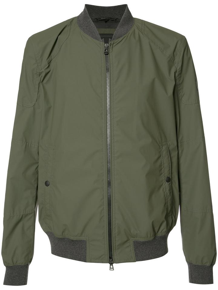 Belstaff Classic Bomber Jacket, Men's, Size: 54, Green, Polyester/polyurethane
