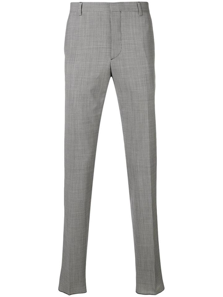 Prada Micro Houndstooth Tailored Trousers - Black