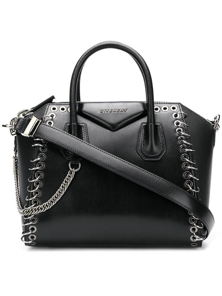 Givenchy Black Antigona Eyelet Leather Tote