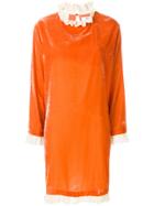 Blugirl Frill-trim Fitted Dress - Yellow & Orange