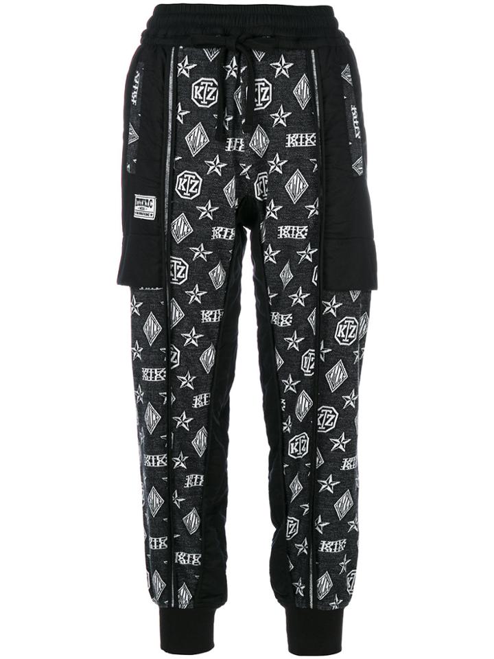 Ktz Logo Embroidered Trousers - Black