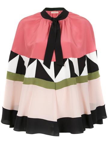 Adriana Degreas Silk Cores Cape - Pink & Purple