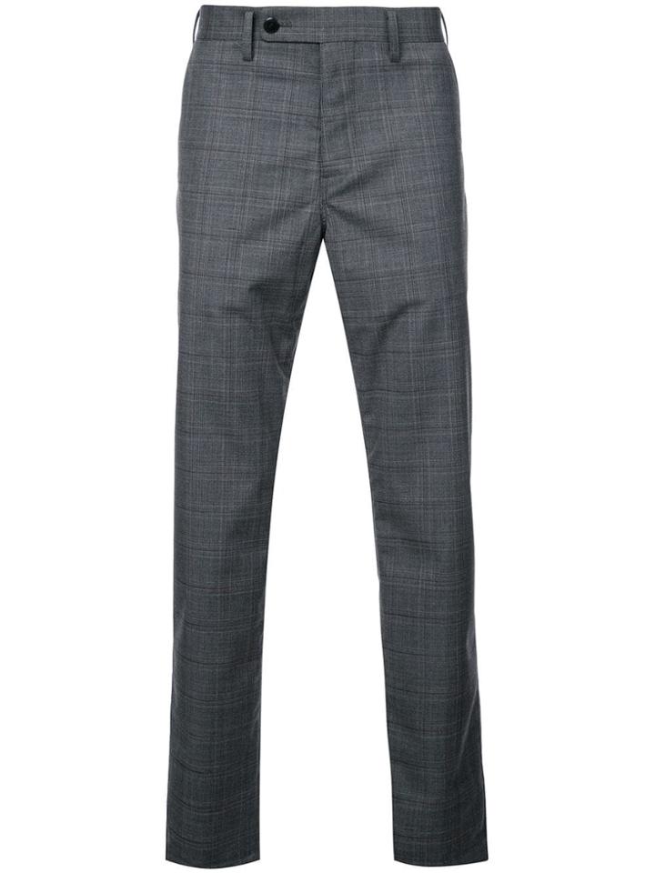 Junya Watanabe Plaid Straight Leg Trousers - Grey