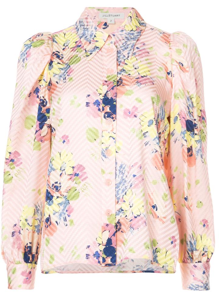 Jill Stuart Isabelli Floral Blouse - Pink & Purple