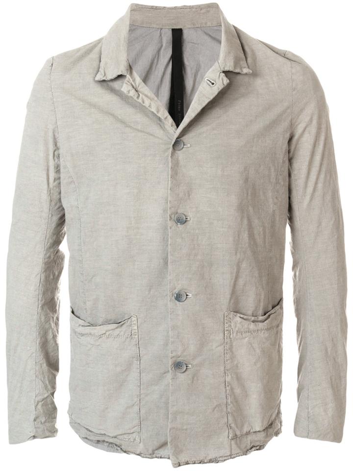 Poème Bohémien Distressed Shirt Jacket - Grey