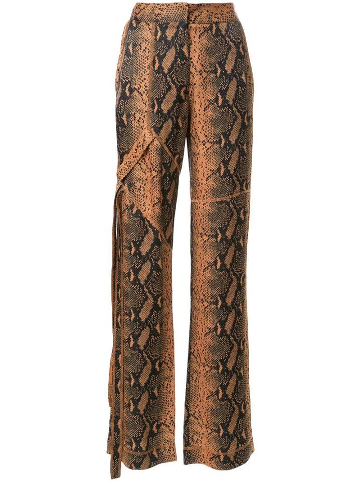Manning Cartell Snakeskin Print Trousers, Women's, Size: 6, Brown, Viscose