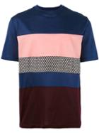 Lanvin Mix Fabric Panel T-shirt, Men's, Size: Small, Silk/cotton