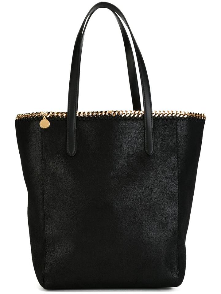 Stella Mccartney Big 'falabella' Open Top Tote, Women's, Black, Polyester/metal (other)