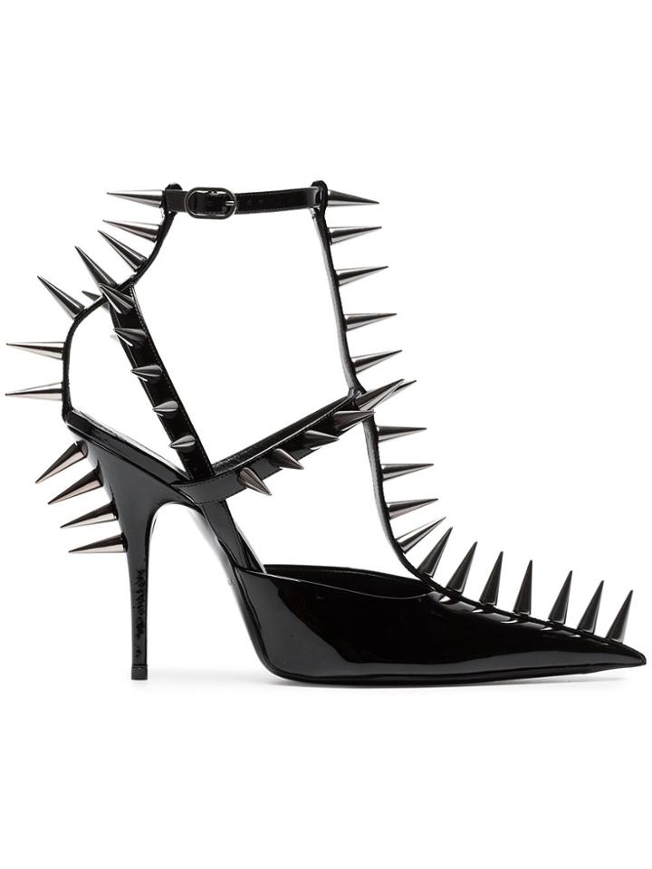 Balenciaga Black Knife 110 Spike Patent Leather Pumps