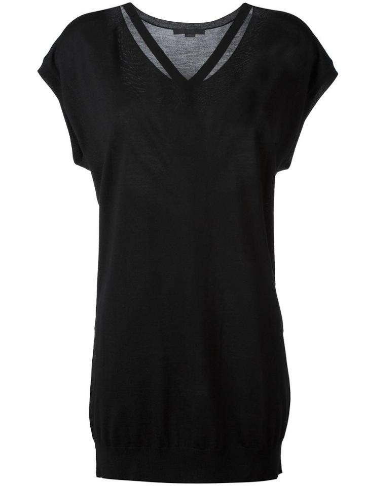 Alexander Wang V-neck Strap Knitted Dress - Black