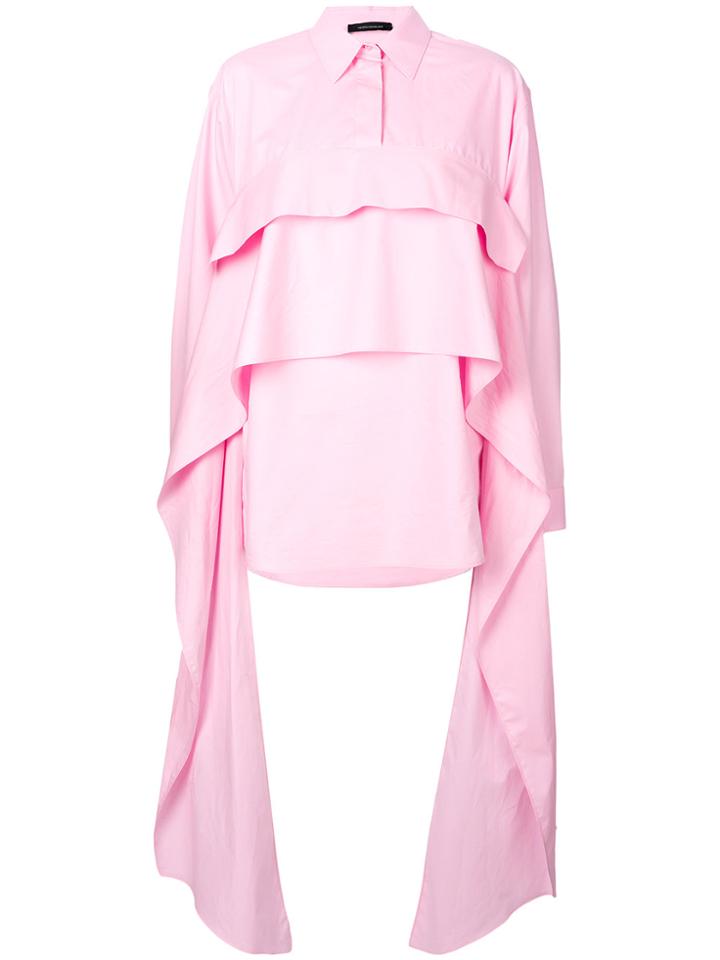 Cédric Charlier Front Panel Shirt - Pink & Purple