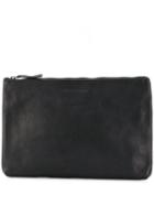 Ann Demeulemeester Textured Zip Clutch - Black