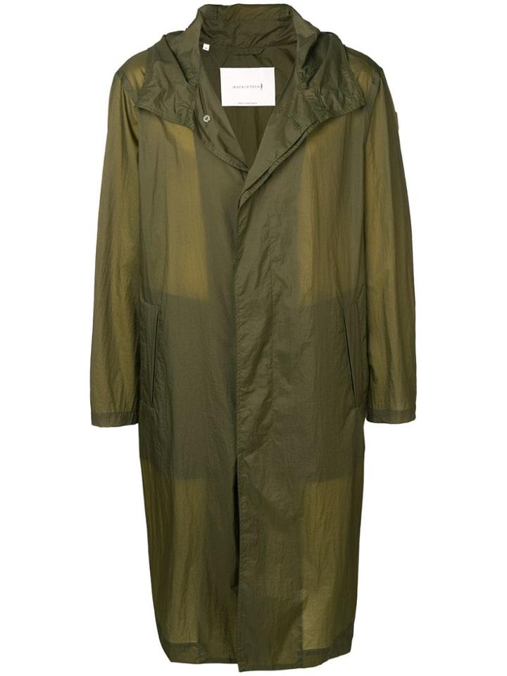 Mackintosh Khaki Nylon Oversized Hooded Coat Gm-139 - Green