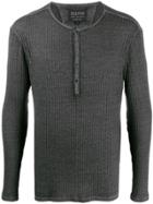 John Varvatos Long-sleeve Ribbed Top - Grey