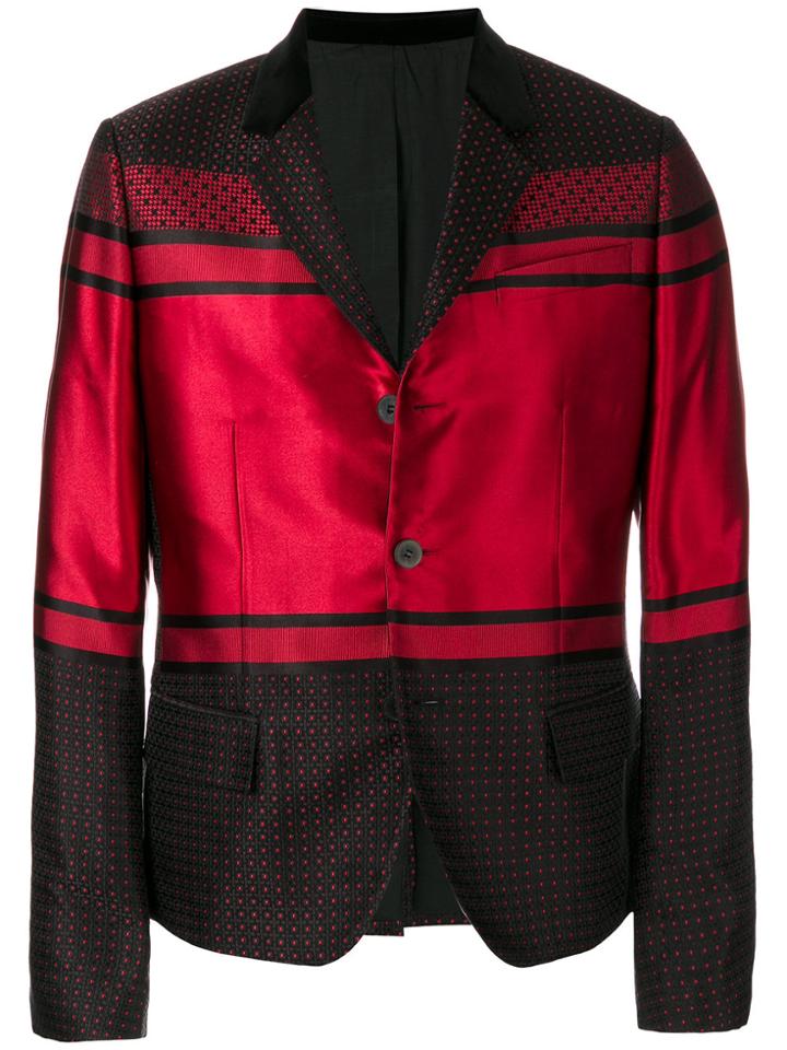 Haider Ackermann Bicolour Patterned Blazer - Red