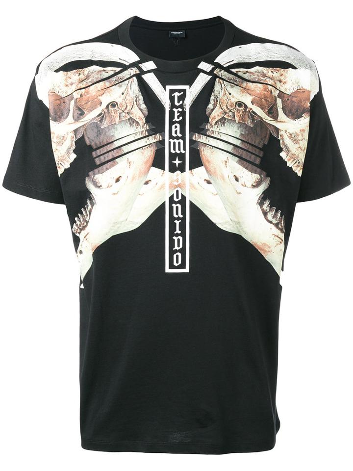 Marcelo Burlon County Of Milan - Graphic Print T-shirt - Men - Cotton/polyester - Xl, Black, Cotton/polyester