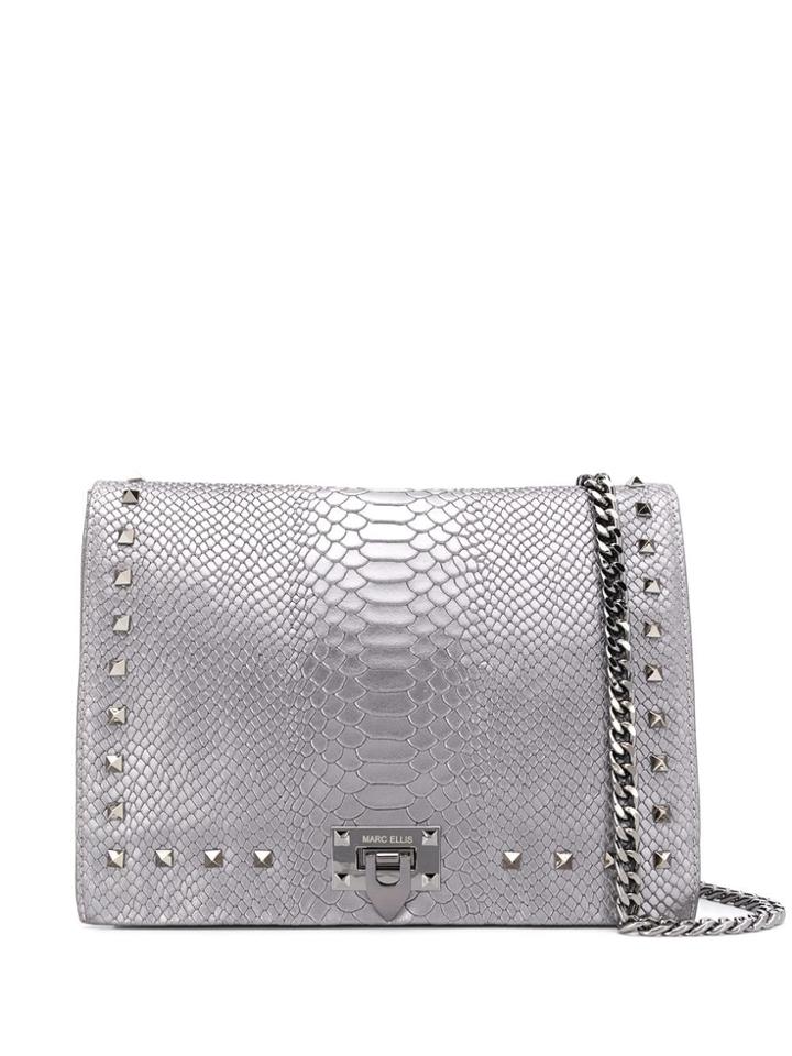 Marc Ellis Croc Effect Shoulder Bag - Blue